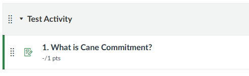 Cane Commitment Activity